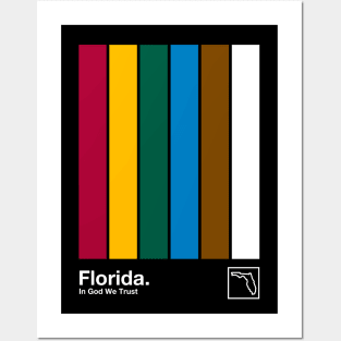 Florida // Original Minimalist Artwork Poster Design Posters and Art
